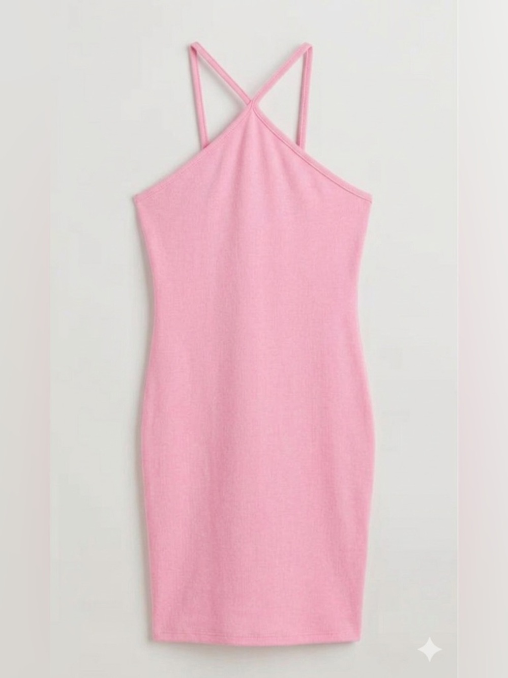 H&M Pink Halter Bodycon Mini Dress - Size XS NWT